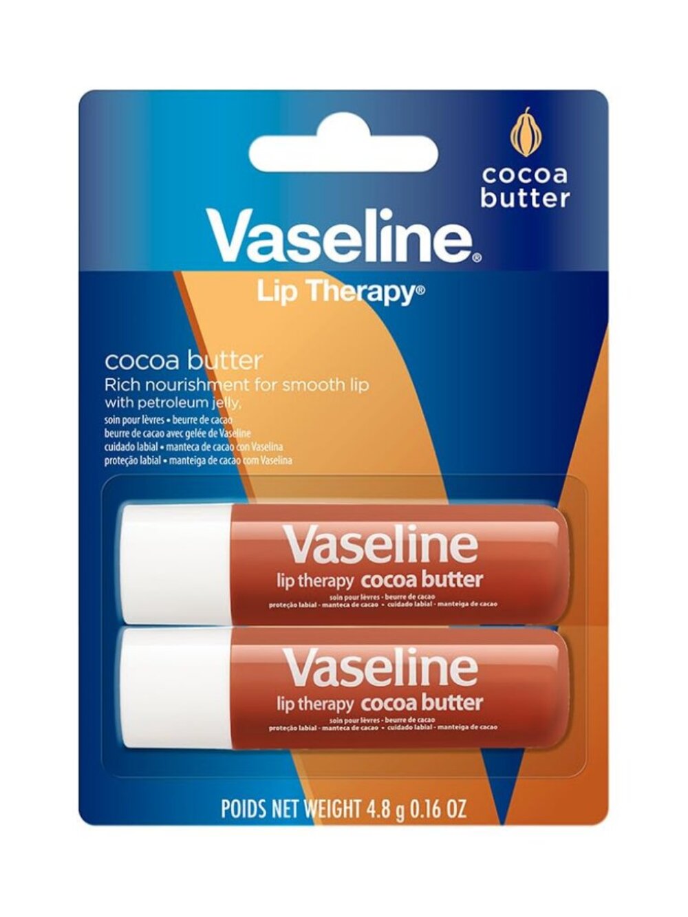 Vaseline Lip Therapy Cocoa Butter Twin Pack